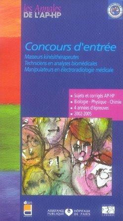 Image du vendeur pour concours d'entre masseurs kinsithrapeutes, techniciens en analyses biomdicales, manipulateurs en lectroradiologie mdicale mis en vente par Chapitre.com : livres et presse ancienne