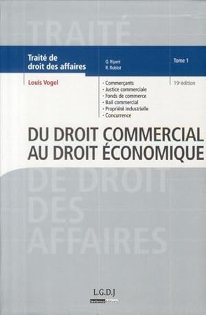 Image du vendeur pour Du droit commercial au droit conomique mis en vente par Chapitre.com : livres et presse ancienne