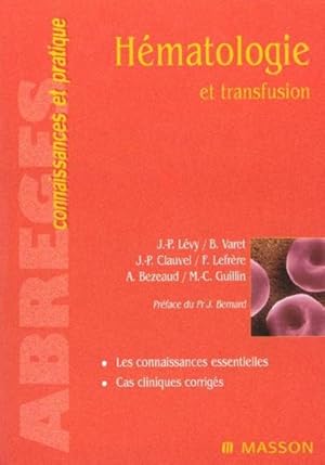 Image du vendeur pour hematologie et transfusion mis en vente par Chapitre.com : livres et presse ancienne