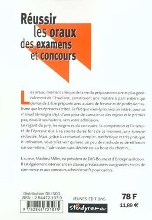 Image du vendeur pour Russir les oraux des examens et concours mis en vente par Chapitre.com : livres et presse ancienne