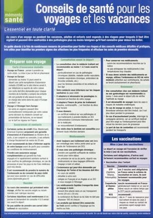 conseils de santé pour les voyages et les vacances