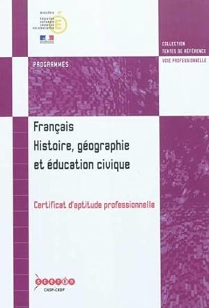 Français, histoire, géographie et éducation civique
