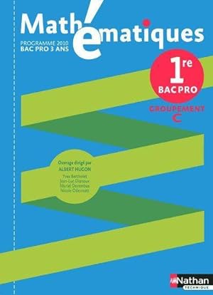 mathématiques ; 1re bac pro, groupement C ; pochette de l'élève (édition 2010)