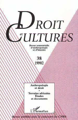 revue droit et cultures N.38 - anthropologie et droit