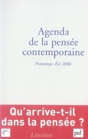 Imagen del vendedor de Agenda de la pense contemporaine a la venta por Chapitre.com : livres et presse ancienne