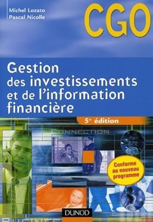 Image du vendeur pour Gestion des investissements et de l'information financire mis en vente par Chapitre.com : livres et presse ancienne