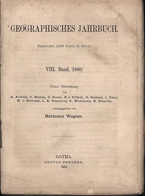 Geographisches Jahrbuch,VIII. Band, 1880"