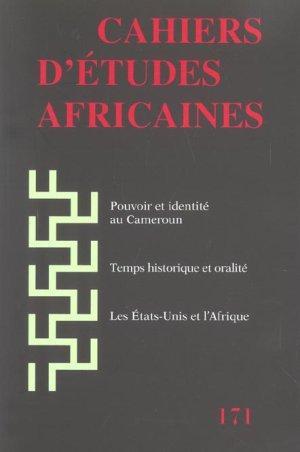 cahiers d'études africaines N.171 (édition 2003)