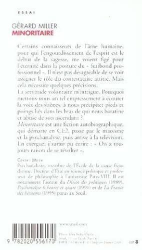 Image du vendeur pour Minoritaire mis en vente par Chapitre.com : livres et presse ancienne