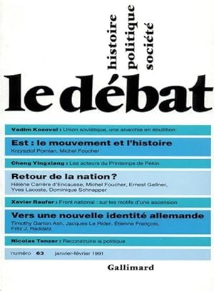 revue Le Débat N.63 ; janvier-février 1991