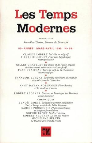 les temps modernes 581 (mars/avril 1995)