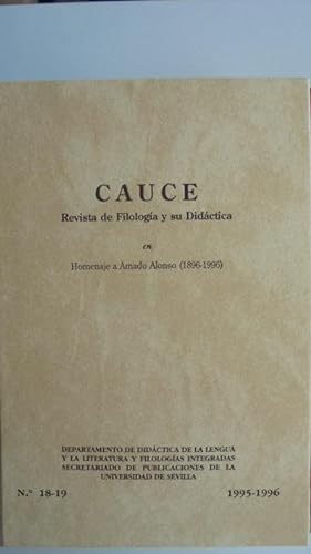 Imagen del vendedor de CAUCE. Revista de Filologa y su Didctica. N 18-19 a la venta por LIBRERA ROBESPIERRE