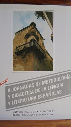 Imagen del vendedor de ACTAS II JORNADAS DE METODOLOGA Y DIDCTICA DE LA LENGUA Y LITERATURA ESPAOLAS: EL LXICO. a la venta por LIBRERA ROBESPIERRE