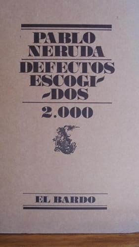 Bild des Verkufers fr DEFECTOS ESCOGIDOS / 2000 zum Verkauf von LIBRERA ROBESPIERRE