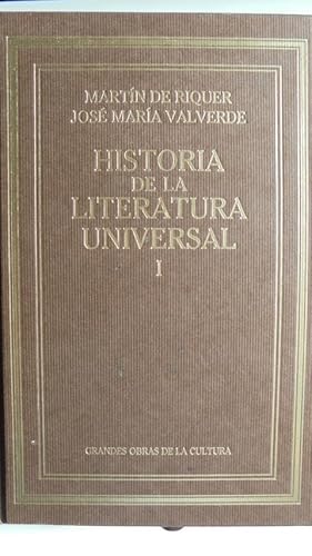 Imagen del vendedor de HISTORIA DE LA LITERATURA UNIVERSAL. Tomo I. a la venta por LIBRERA ROBESPIERRE
