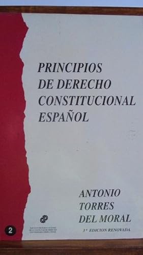 Immagine del venditore per PRINCIPIOS DE DERECHO CONSTITUCIONAL ESPAOL (II) venduto da LIBRERA ROBESPIERRE
