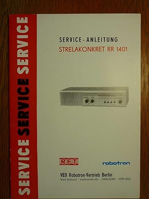 RFT Robotron - Strelakonkret RR 1401 - Service Anleitung - Ausgabe 1987.