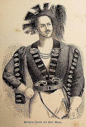 Bild des Verkufers fr KUNST, Wilhelm Kunst (Schauspieler) (eigentlich Wilhelm Kunze; 17991859) Schauspieler als Karl Moor zum Verkauf von ANTIQUARIAT.WIEN Fine Books & Prints