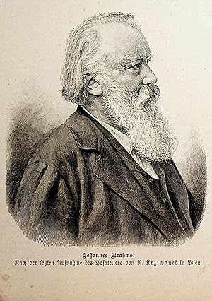 Bild des Verkufers fr BRAHMS, Johannes Brahms (1833-1897) Komponist zum Verkauf von ANTIQUARIAT.WIEN Fine Books & Prints