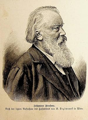 Bild des Verkufers fr BRAHMS, Johannes Brahms (1833-1897) Komponist zum Verkauf von ANTIQUARIAT.WIEN Fine Books & Prints