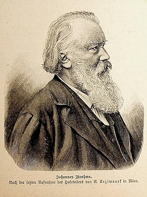 Bild des Verkufers fr BRAHMS, Johannes Brahms (1833-1897) Komponist zum Verkauf von ANTIQUARIAT.WIEN Fine Books & Prints