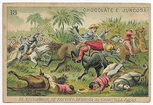Cromo.- La guerra de Cuba. Nº-18 Chocolate Juncosa. 1920