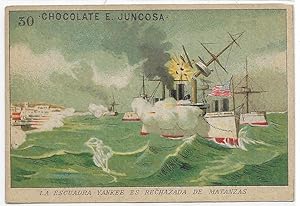 Cromo.- La guerra de Cuba. Nº-30 Chocolate Juncosa. 1920