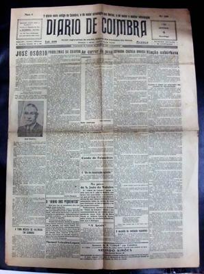 DIARIO DE COIMBRA. AÑO I. Nº 219. 4 -1-1930. (ORIGINAL).