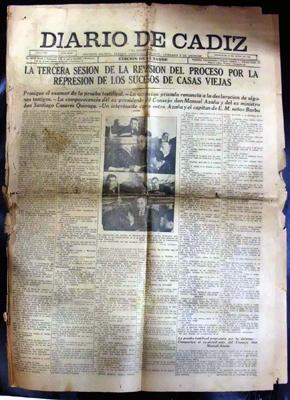 DIARIO DE CADIZ. AÑO LXIX. Nº 30576. 12-6-1935. EDICION DE LA TARDE.(ORIGINAL).