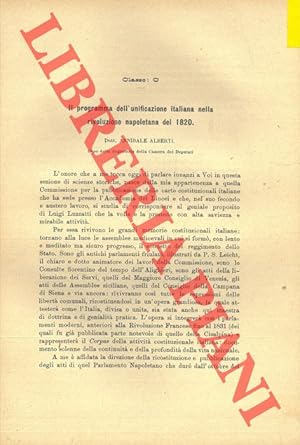 Il programma dell'unificazione italiana nella rivoluzione napoletana del 1820.