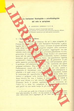 Le limitazioni fisiologiche e psicofisiologiche del volo in aeroplano.