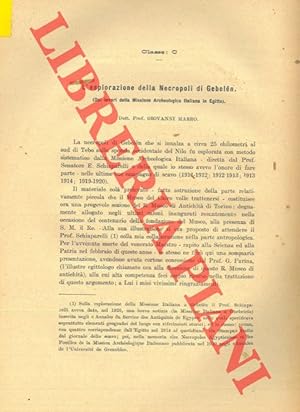 L'esplorazione della necropoli di Gebelen (dai lavori della Missione Archeologica Italiana in Egi...