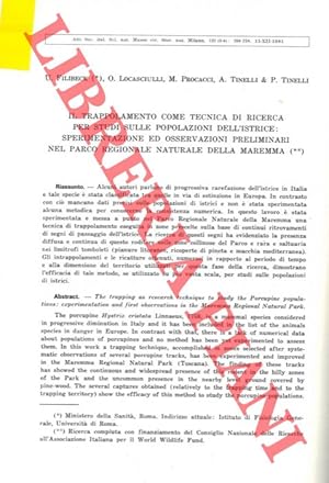 Il trappolamento come tecnica di ricerca per studi sulle popolazioni dell'Istrice: sperimentazion...