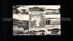Bild des Verkufers fr Postkarte Carte Postale Pln Rund um den Plner See Landkarte Ansichten zum Verkauf von Versandhandel Boeger