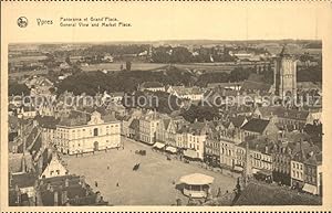 Bild des Verkufers fr Postkarte Carte Postale Ypres Ypern West Vlaanderen Panorama et Grand Place zum Verkauf von Versandhandel Boeger