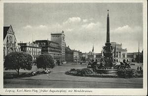 Postkarte Carte Postale Leipzig Karl Marx Platz Mendebrunnen