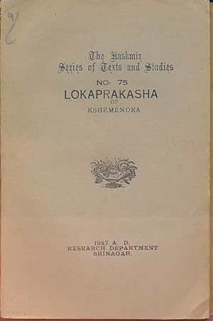 Seller image for Lokaprakasha. Edited by Jagaddhar Zadoo Shastri. Kashmir series of texts and studies 75. for sale by Fundus-Online GbR Borkert Schwarz Zerfa