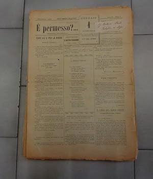 E' PERMESSO, umoristico settimanale, 1893 - annio secondo (36 giornali), Bologna, Zamorani & Albe...