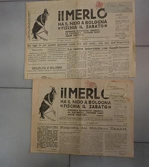 IL MERLO (ha il nido a Biologna e fischia il sabato) giornale illlustratro satirico e potrebbe an...