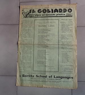 IL GOLIARDO - organo dell'associazione goliardica - numero 3 anno XI - del febbraio 1927 - in car...