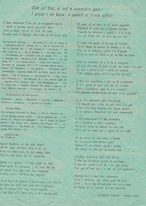 L'ENTE AUTONOMO DEI CONSUMI (nella rima popolare) lunga poesia In dialetto bolognese di ANGELO GA...