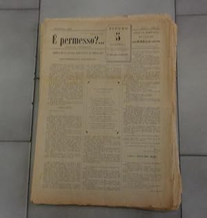 E' PERMESSO, umoristico settimanale, 1892 - annio primo (32 giornali), Bologna, Zamorani & Albert...