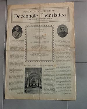 PARROCCHIA DI SAN SIGISMONDO - DECENNALE EUCARISTICA - NUMERO UNICO IN BOLOGNA DEL 2 GIUGNO 1940....