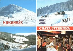 Postkarte Carte Postale Krkonose Pec pod Snezkou Chata Jitrenka rekreacni stredisko Vojenskych st...