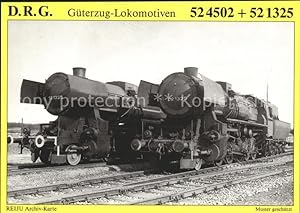 Postkarte Carte Postale Lokomotive Dampf-Güterzuglokomotiven 52 4502 und 52 1325 Lissa Wartheland