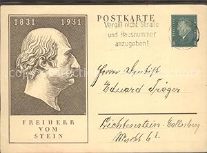 Bild des Verkufers fr Postkarte Carte Postale Persnlichkeiten Freiherr vom Stein zum Verkauf von Versandhandel Boeger
