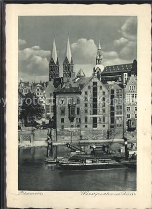 Bild des Verkäufers für Postkarte Carte Postale Bremen Weserpartie mit Dom zum Verkauf von Versandhandel Boeger