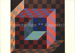 Bild des Verkufers fr Postkarte Carte Postale Knstlerkarte Victor Vasarely Axo-Mc zum Verkauf von Versandhandel Boeger