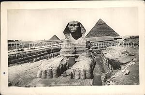 Postkarte Carte Postale Cairo Egypt Sphinx-Temple Chephren-Pyramide