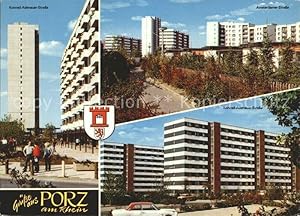 Bild des Verkufers fr Postkarte Carte Postale Porz Kln Konrad Adenauer Strasse Amsterdamer Strasse zum Verkauf von Versandhandel Boeger